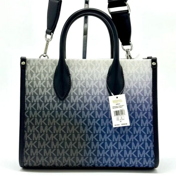 Michael Kors Mirella Small Ombré Signature Logo Crossbody Bag Black Multi